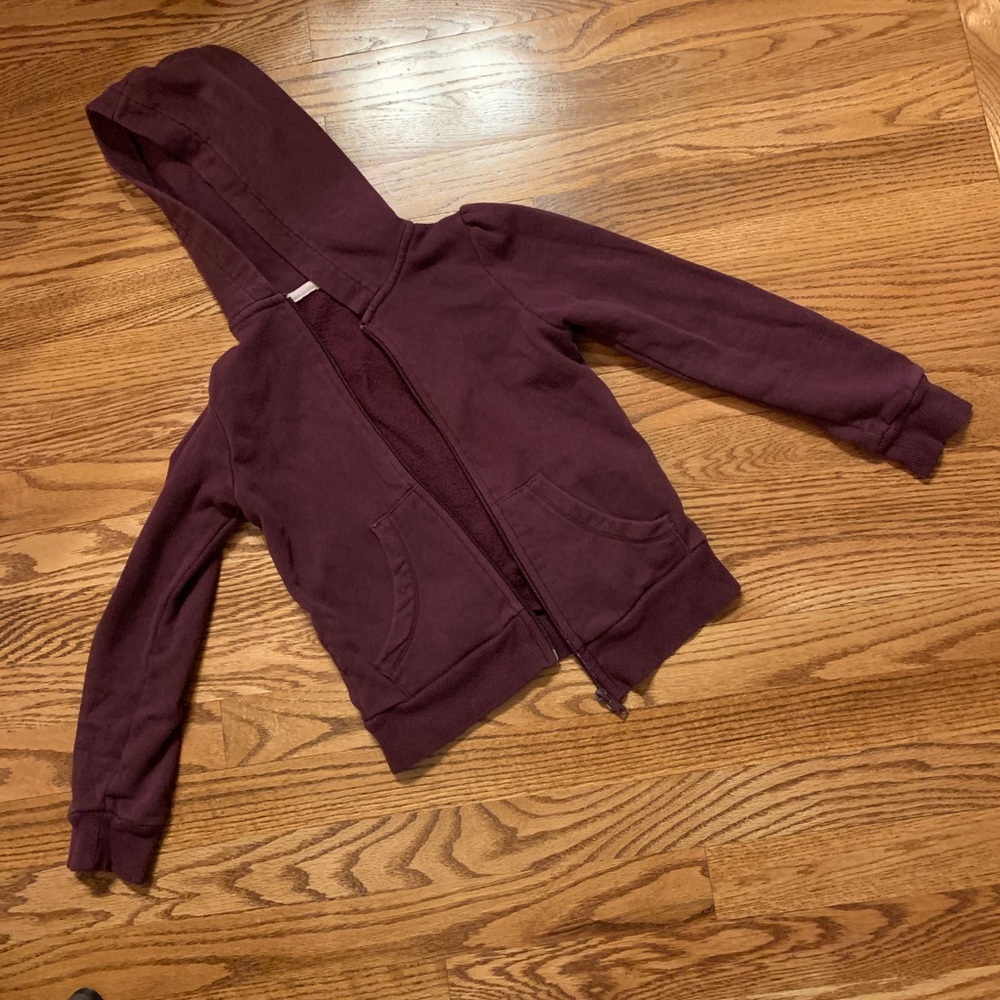H&M Burgundy Zip Up Hoodie